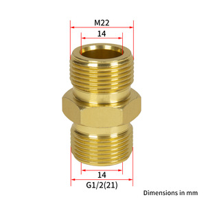 Conector de Manguera de Alta Presión Mingou M22 G1/2, Adaptador de Cobre para Lavadora de Autos - Product Image 3