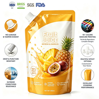 Op maat bedrukte spout pouches, hoogbarrière gelamineerde verpakking, premium 500ml fruitsap spout pouch voor dranken