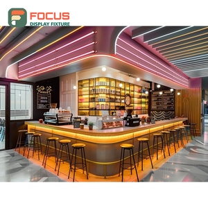 Vitrine à café sur mesure, haute, avec étagères en verre, pour l'affichage des grains, finition noyer, pour café - Product Image 6