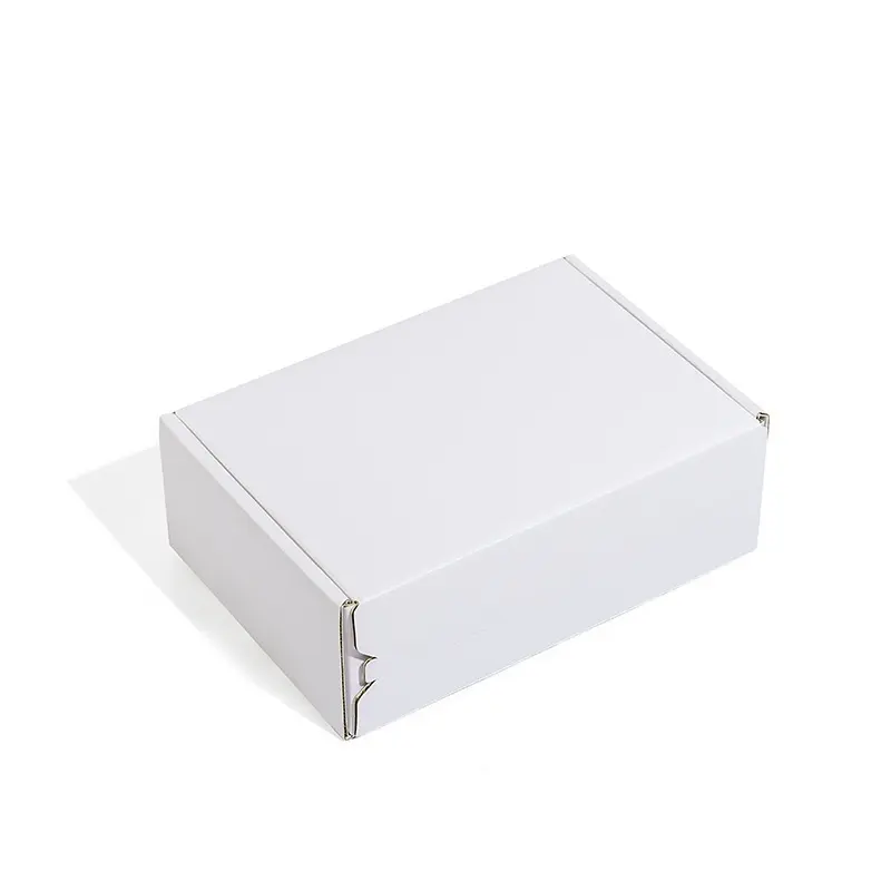 工場価格リサイクル可能な素材段ボールピールストリップカスタムジッパーボックス包装接着剤ティアストリップホワイト配送ボックス