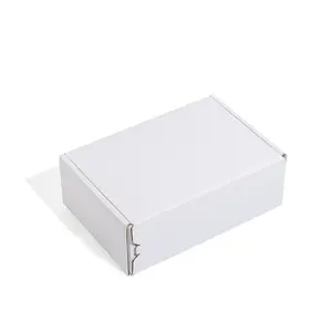 कारखाने मूल्य पुनर्नवीनीकरण सामग्री नालीदार कील पट्टी कस्टम जिपर बॉक्स पैकेजिंग चिपकने वाला आंसू स्ट्रिप्स सफेद शिपिंग बॉक्स