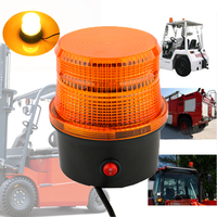 Feu de signalisation LED 12V à clignotement rapide pour toit, balise d'urgence avec alarme sonore, étanche IP67, 3W, ambre/rouge/bleu, pour chariot élévateur, bus, camion