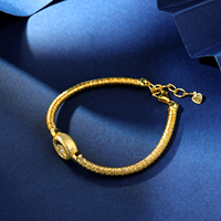 Pulseras de Plata de Ley 925 con Acabado Satinado y Circonitas, Chapadas en Oro Amarillo de 18K, Joyería de Lujo en Oferta, Pulseras Cristianas