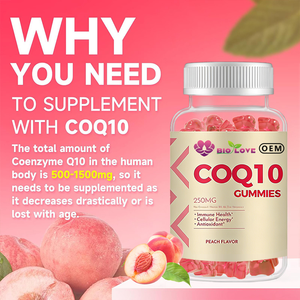 Coenzyme Q10 Gummy 60Gummies 250mg Ubiquinone Omega3 <span class=keywords><strong>EPA</strong></span> <span class=keywords><strong>DHA</strong></span> Magnésium Zinc Soutien immunitaire Énergie cellulaire Vente en gros Meilleure vente - Product Image 2