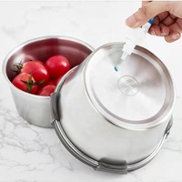 Petite boîte à nourriture isotherme en acier inoxydable 304 avec couvercle, compatible lave-vaisselle et micro-ondes, pour sauces et collations