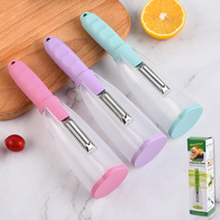 Multi-Functionele Rvs Blade Opslag Dunschiller Aardappel Wortel Dunschiller Met Container
