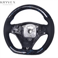 Volant sport en cuir et fibre de carbone forgée Kryvex pour E46 E90 E38 E39 E83 E60 E70 E71 E72 E53 E89 E92