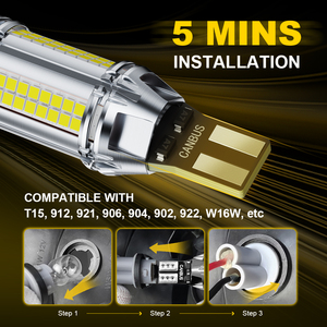 หลอดไฟ LED Auxito T15 912 หลอดไฟ LED 921 16W 520LM HID 6500K สีขาว 81 ชิ้น 1516 - Product Image 5