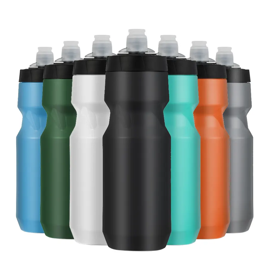 Özel 2023 popüler Bpa ücretsiz plastik spor dağ bisikleti bisiklet bisiklet bisiklet için sıkmak su şişesi