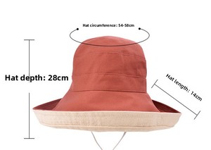 Chapeau de soleil pliable coréen à large bord, double face, assorti aux couleurs, promotion printemps-automne, avec logo personnalisé, protection solaire - Product Image 3