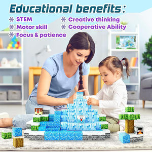Blocs <span class=keywords><strong>de</strong></span> <span class=keywords><strong>construction</strong></span> magnétiques en plastique Set-3D STEM Jouet éducatif pour adolescents et adultes Château Princesse Jardin Design - Product Image 5