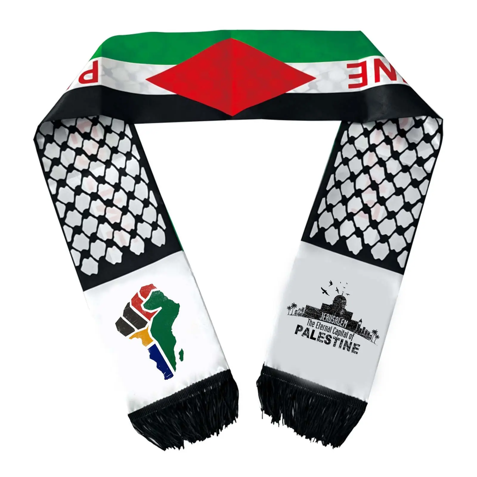 Оптовая продажа, другие шарфы и шали, куффие, палестин, кефия, трендовый шарф с флагом, палестинский шарф 2