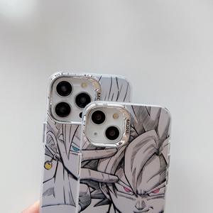 Nouvelle coque de téléphone en TPU PC résistant à l'impression UV, style anime chinois, Dragon Ball <span class=keywords><strong>Vegeta</strong></span>, carton blanc et noir, pour <span class=keywords><strong>iPhone</strong></span> 15 Pro Max 14 13 - Product Image 2