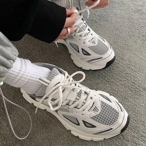 Superbes baskets épaisses pour hommes et femmes, chaussures de sport à semelle épaisse pour filles, chaussures décontractées vert vif, chaussures de papa tendance, chaussures féminines - Product Image 2