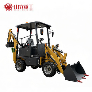 SHANLI <span class=keywords><strong>Tracteur</strong></span> agricole 4x4 remorquable le moins cher avec chargeur arrière et pelle excavatrice pour travaux de terrassement à vendre - Product Image 2