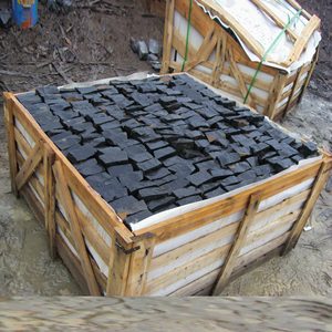Basalte noir pour pavés naturels en pierre de cube fendue - Product Image 6