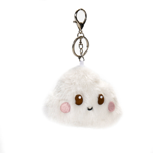 Porte-clés en peluche nuage de bonne qualité, design personnalisé, nuage blanc, doux, à suspendre au sac, motif personnalisé, porte-clés nuage rembourré - Product Image 1