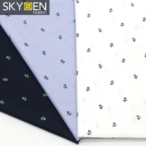 China Wholesale ready stock Oxford shirt fabric printing men's shirt fabric for men shirting 100% Cotton printed Fabric Textile