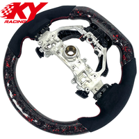Volant sport en cuir et fibre de carbone forgée, personnalisé, avec éclairage LED pour Lexus IS ISF IS350 RX RC RCF NX GS LS LX LC ES