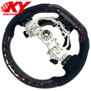 Customized <b>car</b> <b>interior</b> forged carbon fiber leather LED sports steering wheel for Lexus IS ISF IS350 RX RC RCF NX GS LS LX LC ES - Product Image 3