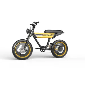 Venta al por mayor 2024 Nuevo modelo de bicicleta eléctrica 20 pulgadas vintage retro motocicleta ebike 750W 1000W neumático grueso bicicleta de montaña eléctrica