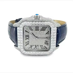 Montre à quartz pour homme en moissanite VVS de qualité supérieure avec cadran en verre, design radiant, construction robuste, luxe haut de gamme - Product Image 4