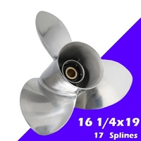 Winibo 16 1/4 "x 17" 16 1/4 "x 19" Hélice à vis hors-bord pour Yamaha 300-350HP Hélice moteur à 3 pales en acier inoxydable à 17 dents