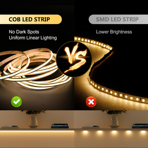 Bande lumineuse LED COB flexible 12V DC 528W à découpe libre pour armoire intérieure et maison - Product Image 3