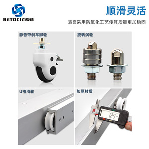 BETOCI Aluminum Alloy <b>Drawer</b> <b>Slide</b> 36 In Heavy Duty Side Mount For Furniture Hardware - Product Image 5