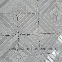 Prix bon marché Marbre Mosaïque Art Marbre Incrustation Plancher Conception Jet D'eau Médaillon Mosaïque Motif