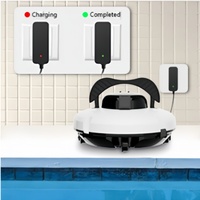 Aspirateur de piscine sans fil, robot nettoyeur de piscine pour le nettoyage en profondeur du fond, des parois et de la ligne d'eau