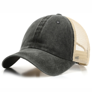 Gorra trasera de malla de lona lavada para hombres y mujeres, gorra de béisbol de lona, gorra de béisbol, parche con logotipo personalizado - Product Image 5