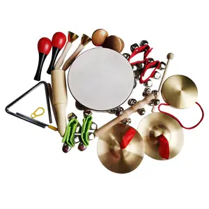 Instrumentos musicales de percusión para niños pequeños, juguetes educativos para niños y niñas con pandereta