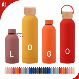 בקבוק בקבוק צבע בקבוק 500 מ "ל מיץ בקבוק נירוסטה בקבוק מים נירוסטה כפול עם ידית חבלים - Product Image 1