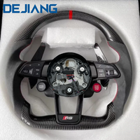 Volant en cuir, simili daim et fibre de carbone personnalisé pour Audi, nouvelle version avec bouton de démarrage, compatible R8 TT RS RS3 456 A4 A6 Q3 Q5 Q7