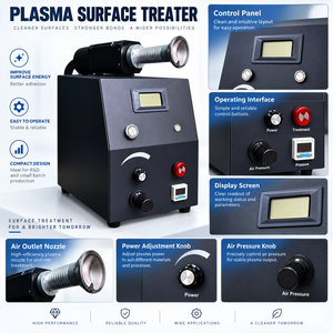 Machine de traitement de surface au plasma 600W-1500W, traiteur de surface au plasma industriel pour l'amélioration de l'adhérence, l'impression, le revêtement et le collage - Product Image 4