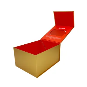Scatola regalo rigida con logo personalizzato scatola pieghevole magnetica con coperchio involucro in cartone di nuovo design