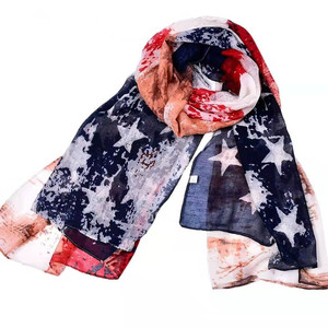 Femmes coton écharpe de cou à la mode impression <span class=keywords><strong>fleur</strong></span> rustique style léger foulards pour dames - Product Image 2