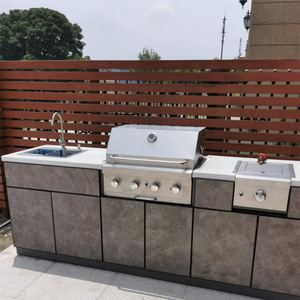 Hot vườn sân sau tủ SUS 304 thép không gỉ ngoài trời nhà bếp BBQ nướng tủ - Product Image 4