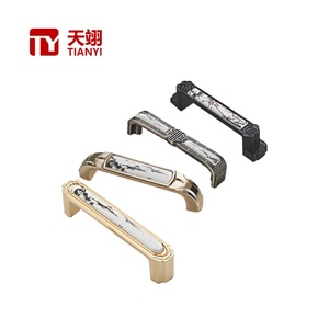 Modern Ink Style Zinc Alloy Ceramic Durable Drawer Handle for Kitchen Cabinets Dressers Living Rooms Wardrobes Bathrooms - Product Image 1