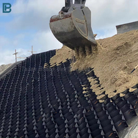 Укрепленные подпорные стены BinBo из геосетки HDPE: прочное, экологичное укрепление дорожного полотна и стабилизация грунта для рек