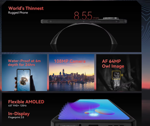 สมาร์ทโฟน IIIF150 Air2 Ultra Rugged รุ่นทนทานพิเศษ รองรับ 5G ระบบปฏิบัติการ Android หน้าจอ AMOLED 6.8 นิ้ว FHD+ 120Hz หน่วยความจำ 16GB ความจุ 512GB กล้อง 108MP - Product Image 5