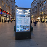 Boîte lumineuse solaire extérieure, panneau publicitaire à double face, étanche, résistant au soleil