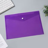 Sac de documents en plastique personnalisé pp a5 a4 enveloppe transparente portefeuilles de poche dossier scolaire document sac de classement transparent avec bouton pression