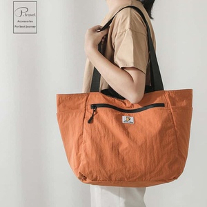 Unisex Nylon Duffel Bag <b>25L</b> Zipper Closure Soft Handle Minimalist Style Travel Camping Hiking Foldable <b>Backpack</b> - Product Image 3