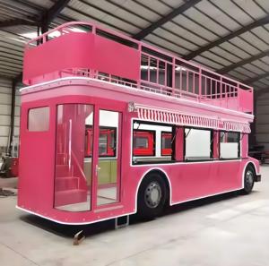 <span class=keywords><strong>รถ</strong></span>บรรทุกอาหารจานด่วนอลูมิเนียมสองชั้นรถบัสขนาดใหญ่สำหรับเสิร์ฟอาหารแบบดั้งเดิมสำหรับ<span class=keywords><strong>ขาย</strong></span>ฮอทด็อกในประเทศตะวันตก - Product Image 2