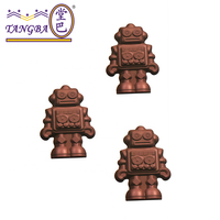 Moule à chocolat en polycarbonate Tangba Robot, moule à chocolat en plastique mécanique de dessin animé, moule à bonbons en chocolat facile à façonner, outil à gâteau