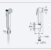 Pulvérisateur de bidet portatif pour salle de bain, douchette de robinet de salle de bain en ABS, ensemble de bidet portatif pour toilettes, douchette