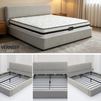 Zerlegbares Polsterbett im italienischen Stil, verstellbar, cremefarben, weich, komprimierter Körper, für modernes Zuhause, Hotel, Innenbereich