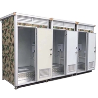 TOPPRE Salle de bain Toilette portable pour adultes Toilettes publiques WC Salle de douche mobile Cabine de toilette VIP Toilette préfabriquée à cadre en acier léger